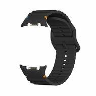 Classic Wave Silikonarmband - Schwarz - Samsung Galaxy Watch 8 Classic - 46mm