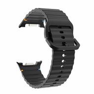Classic Wave Silikonarmband - Schwarz - Samsung Galaxy Watch 8 Classic - 46mm