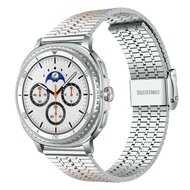 Edelstahlarmband - Silber mit Ros&eacute;gold - Samsung Galaxy Watch 8 Classic - 46mm
