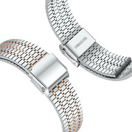 Edelstahlarmband - Silber mit Ros&eacute;gold - Samsung Galaxy Watch 8 Classic - 46mm