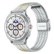 Edelstahlarmband - Silber mit Gold - Samsung Galaxy Watch 8 Classic - 46mm