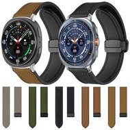 Leder- und Silikonarmband - Grau - Samsung Galaxy Watch 8 Classic - 46mm