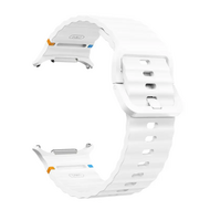 Classic Wave Silikonarmband - Wei&szlig; - Samsung Galaxy Watch 8 Classic - 46mm
