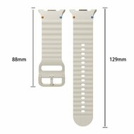 Classic Wave Silikonarmband - Wei&szlig; - Samsung Galaxy Watch 8 Classic - 46mm