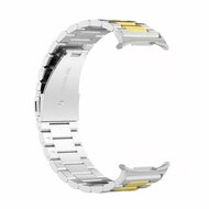 Edelstahl-Gliederarmband - Silber mit Gold - Samsung Galaxy Watch 8 Classic - 46mm