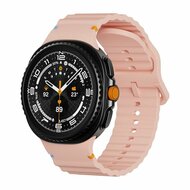 Classic Wave Silikonarmband - Rosa - Samsung Galaxy Watch 8 Classic - 46mm