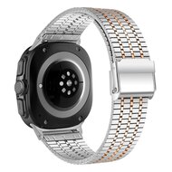 Edelstahlarmband - Silber mit Ros&eacute;gold - Samsung Galaxy Watch Ultra - 47mm
