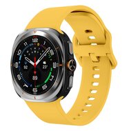 Einfarbiges Silikonarmband - Gelb - Samsung Galaxy Watch Ultra - 47mm