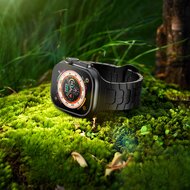 Dragon Scale Silikonarmband - Schwarz - Geeignet f&uuml;r Apple Watch 44mm / 45mm / 46mm / 49mm