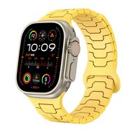 Dragon Scale Silikonarmband - Gelb - Geeignet f&uuml;r Apple Watch 44mm / 45mm / 46mm / 49mm