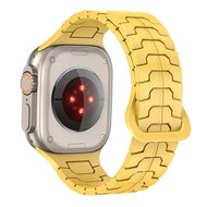 Dragon Scale Silikonarmband - Gelb - Geeignet f&uuml;r Apple Watch 44mm / 45mm / 46mm / 49mm