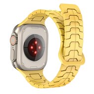 Dragon Scale Silikonarmband - Gelb - Geeignet f&uuml;r Apple Watch 44mm / 45mm / 46mm / 49mm