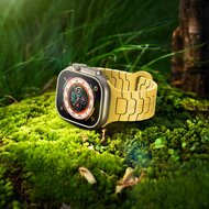 Dragon Scale Silikonarmband - Gelb - Geeignet f&uuml;r Apple Watch 44mm / 45mm / 46mm / 49mm