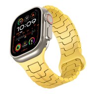 Dragon Scale Silikonarmband - Gelb - Geeignet f&uuml;r Apple Watch 44mm / 45mm / 46mm / 49mm