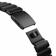 Premium-Edelstahl-/Silikonarmband - Schwarz - Geeignet f&uuml;r Apple Watch 44mm / 45mm / 46mm / 49mm