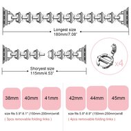 Metall-Leitergliederarmband - Silber - Passend f&uuml;r Apple Watch 44mm / 45mm / 46mm / 49mm