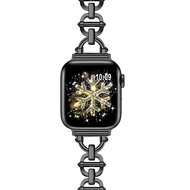 Metall-Leitergliederarmband - Schwarz - Passend f&uuml;r Apple Watch 38mm / 40mm / 41mm / 42mm