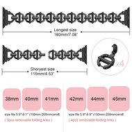 Metall-Leitergliederarmband - Schwarz - Passend f&uuml;r Apple Watch 38mm / 40mm / 41mm / 42mm