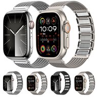 Luxuri&ouml;ses magnetisches Edelstahlband - Silber - Geeignet f&uuml;r Apple Watch 38mm / 40mm / 41mm / 42mm