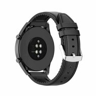 Leder- und Silikonarmband - Schwarz - Huawei Watch 5 - 46mm