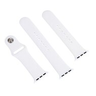 Gummi-Sportband - Wei&szlig; - Geeignet f&uuml;r Apple Watch 44mm / 45mm / 46mm / 49mm