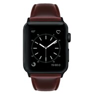 Luxus-Echtlederarmband - Bordeauxbraun - Geeignet f&uuml;r Apple Watch 38mm / 40mm / 41mm / 42mm