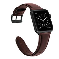 Luxus-Echtlederarmband - Bordeauxbraun - Geeignet f&uuml;r Apple Watch 38mm / 40mm / 41mm / 42mm