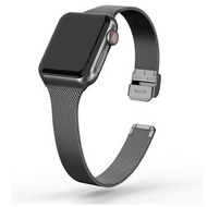 Milanaise Slim Fit Armband - Schwarz - Geeignet f&uuml;r Apple Watch 38mm / 40mm / 41mm / 42mm