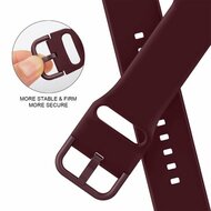 Weiches Silikonarmband mit Schnallenverschluss - Bordeaux - Geeignet f&uuml;r Apple Watch 38mm / 40mm / 41mm / 42mm