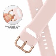 Weiches Silikonarmband mit Schnallenverschluss - Hellrosa - Geeignet f&uuml;r Apple Watch 38mm / 40mm / 41mm / 42mm