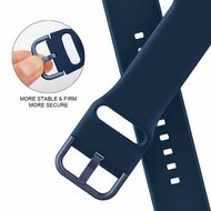Weiches Silikonarmband mit Schnallenverschluss - Dunkelblau - Geeignet f&uuml;r Apple Watch 38mm / 40mm / 41mm / 42mm
