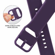 Weiches Silikonarmband mit Schnallenverschluss - Dunkelviolett - Geeignet f&uuml;r Apple Watch 38mm / 40mm / 41mm / 42mm