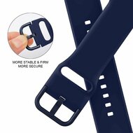 Weiches Silikonarmband mit Schnallenverschluss - Nachtblau - Geeignet f&uuml;r Apple Watch 38mm / 40mm / 41mm / 42mm