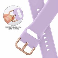 Weiches Silikonarmband mit Schnallenverschluss - Lavendel - Geeignet f&uuml;r Apple Watch 38mm / 40mm / 41mm / 42mm