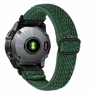 Elastisches Solo Loop Nylonarmband - Dunkelgr&uuml;n - Garmin Approach S60 &amp; S62 / Instinct / Instinct 2 (Solar)
