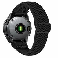 Elastisches Solo Loop Nylonarmband - Schwarz - Garmin Approach S60 &amp; S62 / Instinct / Instinct 2 (Solar)