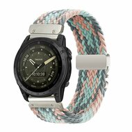 Geflochtenes Nylonarmband mit Fallschirmschnallenverschluss - Mehrfarbig Pastell - Garmin Approach S60 &amp; S62 / Instinct / Instinct 2 (Solar)