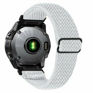 Elastisches Solo Loop Nylonarmband - Wei&szlig; - Garmin Fenix 7s/6s/5s / Instinct 2s / Epix Pro Gen 2 (42mm)