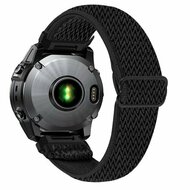 Elastisches Solo Loop Nylonarmband - Schwarz - Garmin Fenix 7s/6s/5s / Instinct 2s / Epix Pro Gen 2 (42mm)