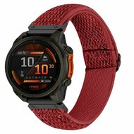 Elastisches Solo Loop Nylonarmband - Rot - Garmin Fenix 7s/6s/5s / Instinct 2s / Epix Pro Gen 2 (42mm)