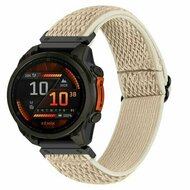 Elastisches Solo Loop Nylonarmband - Beige - Garmin Fenix 7s/6s/5s / Instinct 2s / Epix Pro Gen 2 (42mm)