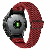 Elastisches Solo Loop Nylonarmband - Rot - Garmin Fenix 9 / 9 pro - 43mm