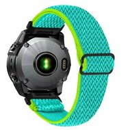 Elastisches Solo Loop Nylonarmband - Mintgr&uuml;n mit Gr&uuml;n - Garmin Fenix 9 / 9 pro - 43mm