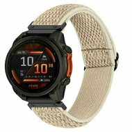 Elastisches Solo Loop Nylonarmband - Beige - Garmin Fenix 9 / 9 pro - 43mm