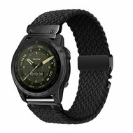 Geflochtenes Nylonarmband mit Fallschirmschnallenverschluss - Schwarz - Garmin Fenix 9 / 9 pro - 43mm