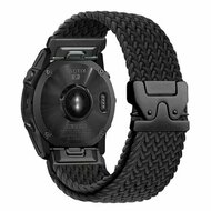 Geflochtenes Nylonarmband mit Fallschirmschnallenverschluss - Schwarz - Garmin Fenix 9 / 9 pro - 43mm