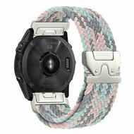 Geflochtenes Nylonarmband mit Fallschirmschnallenverschluss - Mehrfarbig Pastell - Garmin Fenix 9 / 9 pro - 43mm