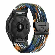 Geflochtenes Nylonarmband mit Fallschirmschnallenverschluss - Mehrfarbig Dark - Garmin Fenix 9 / 9 pro - 43mm
