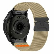 Nylonarmband mit Fallschirmschnallenverschluss - Beige - Garmin Fenix 9 / 9 pro - 47mm