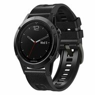 Leder- und Silikonarmband - Schwarz - Garmin Fenix 9 / 9 pro - 47mm